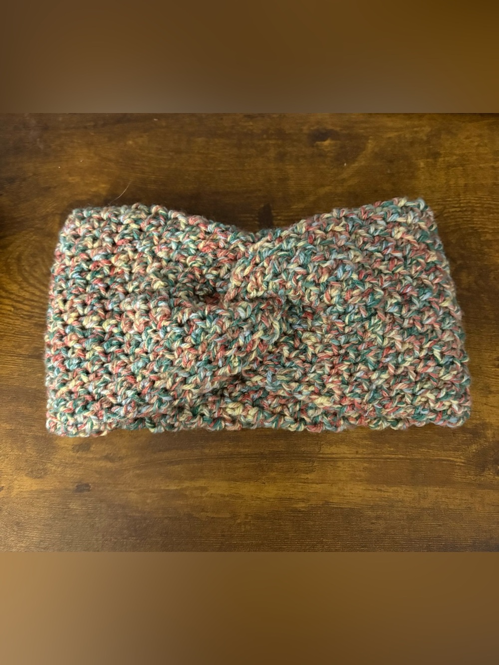 Warm Multicolor Crocheted Headband